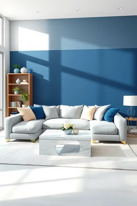 navy blue living room elegance