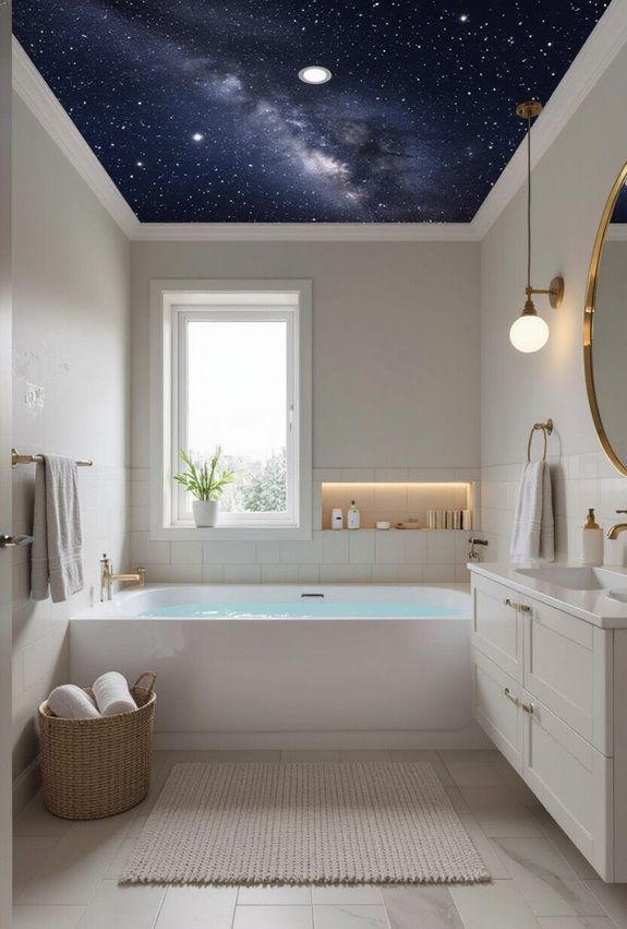 nebula mural with glowplanets