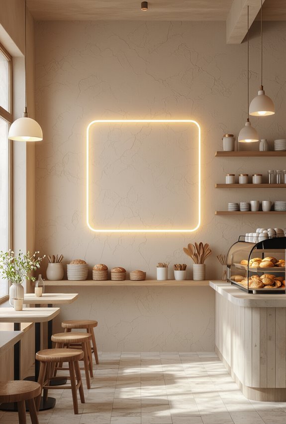 neon bakery name sign