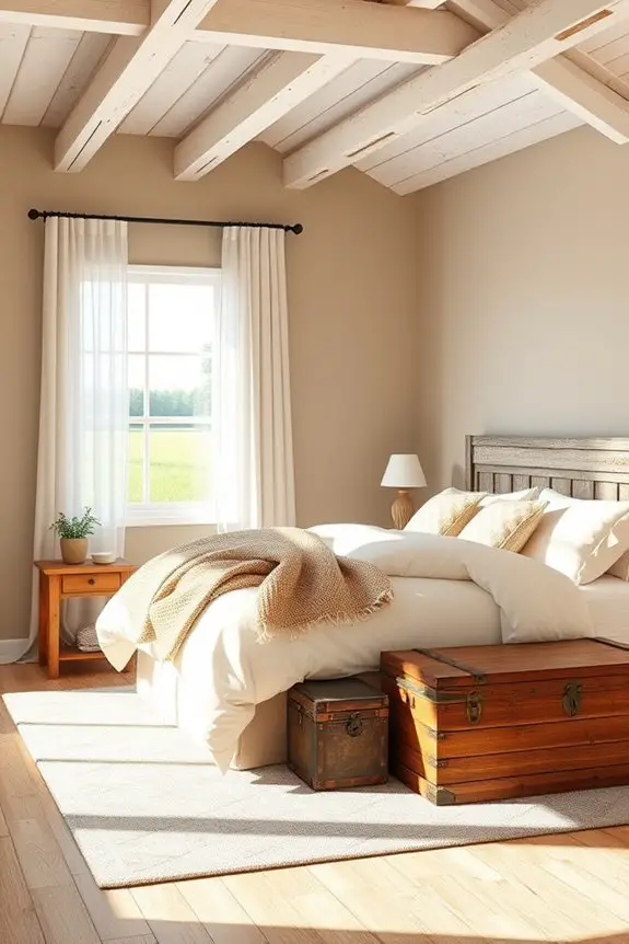 neutral farmhouse bedroom serenity
