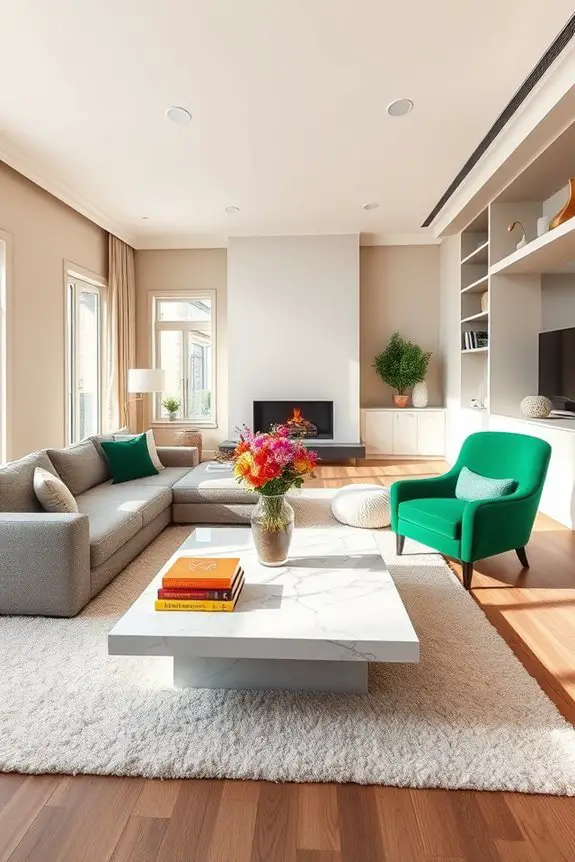 neutral palette bold accents