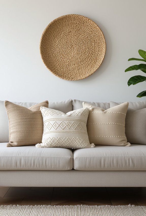 neutral personalized tassel trimmed covers