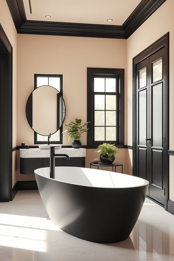 neutral walls black trim