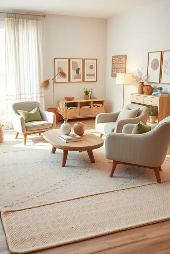 neutral walls vibrant accents