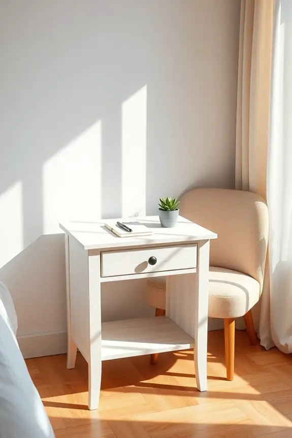 nightstand mini desk makeover