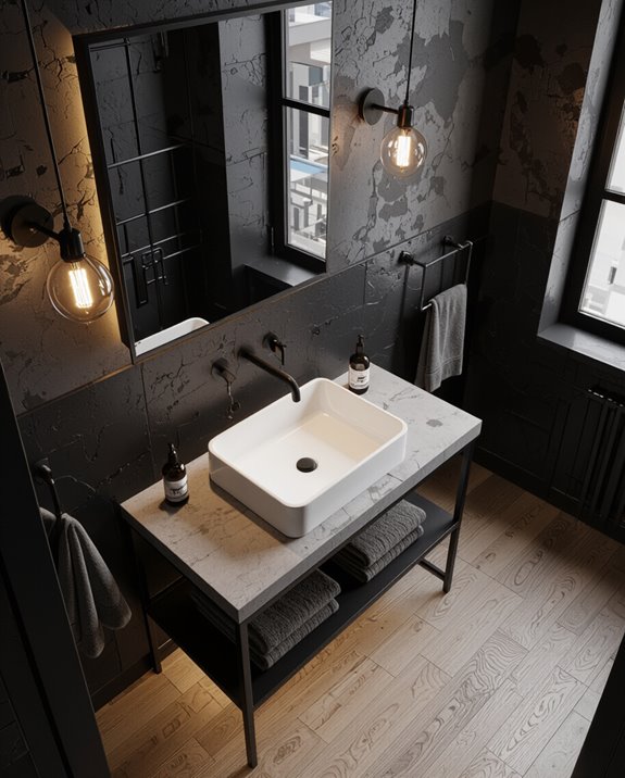 noir industrial lighting scheme