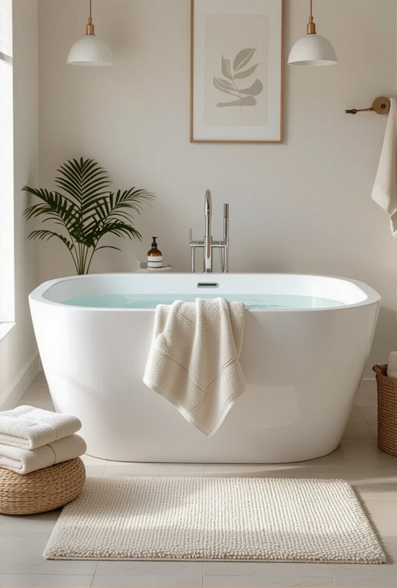 non slip quick dry plush bathmats