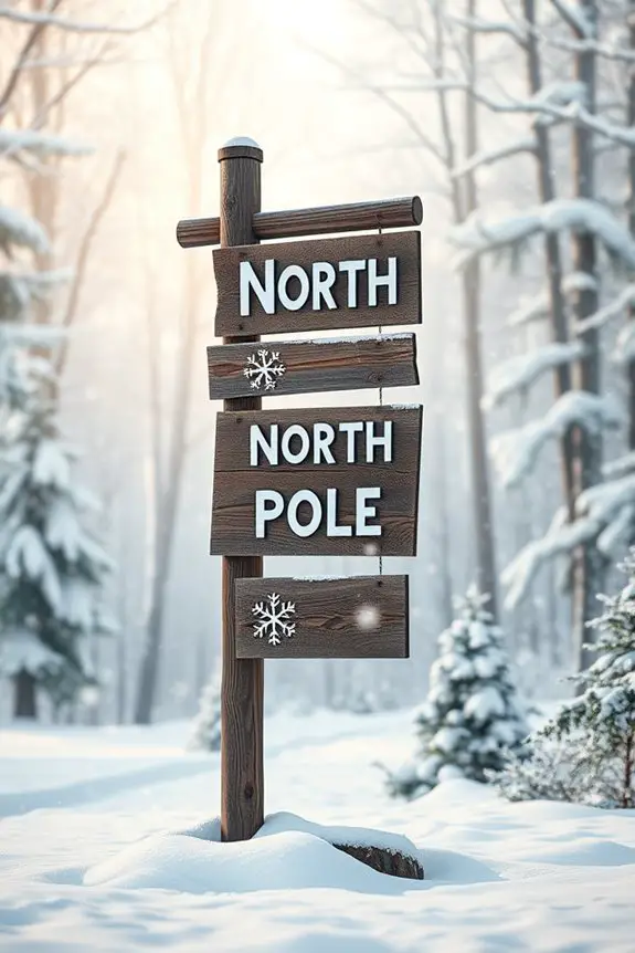 north pole holiday decoration