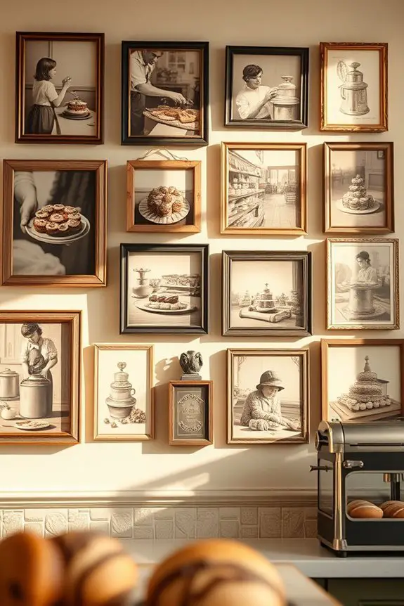 nostalgic bakery photo display