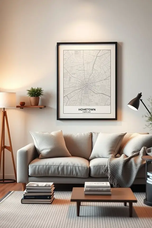 nostalgic custom hometown map