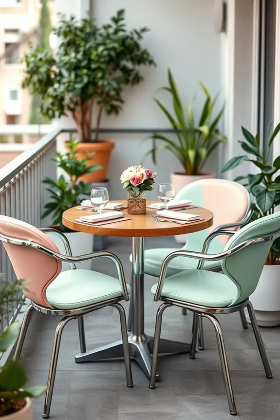 nostalgic outdoor vinyl seating