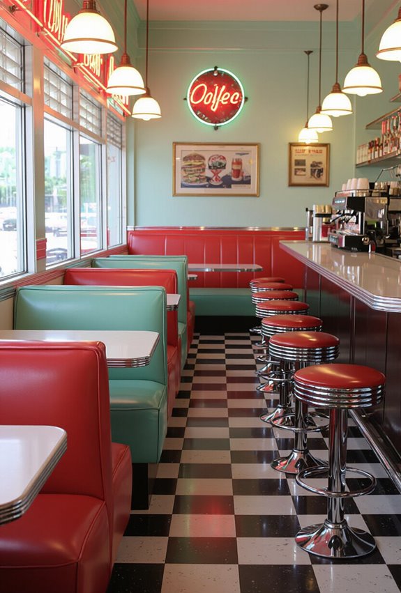 nostalgic retro diner atmosphere