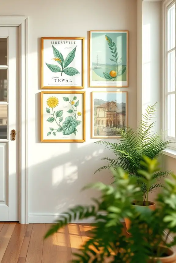 nostalgic vintage green posters