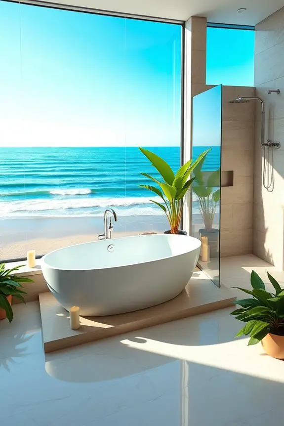 ocean view bathing experience