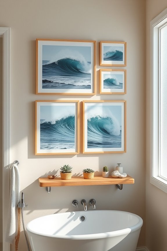 ocean wave bathroom decor