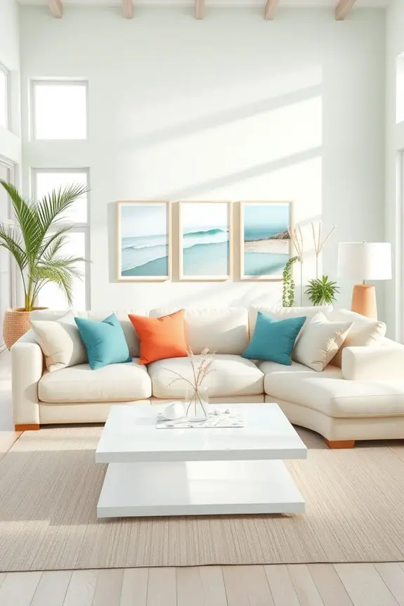 oceanic color blocking decor