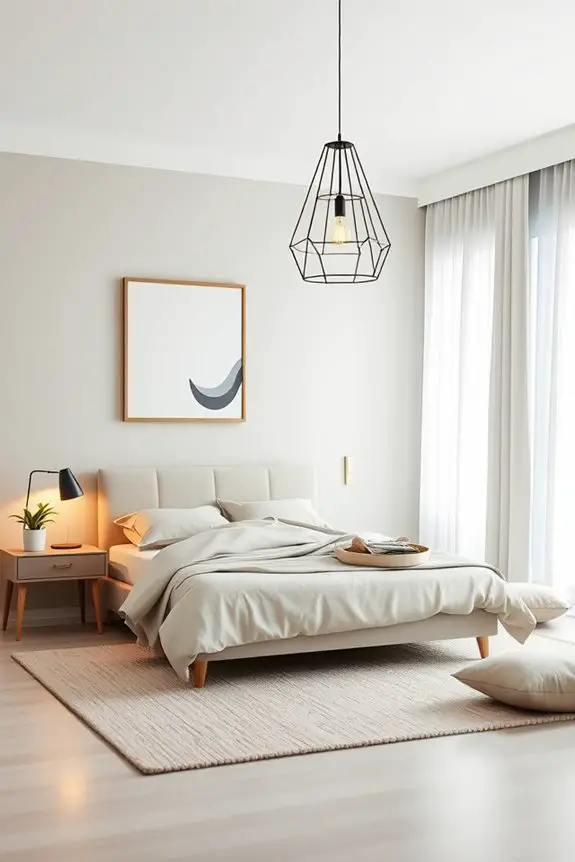 off center lighting enhances ambiance