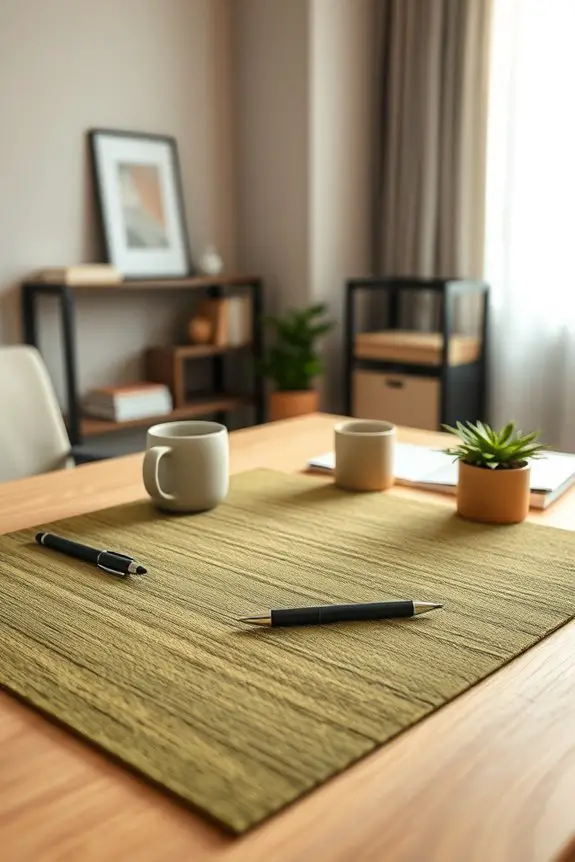 olive green desk mat benefits