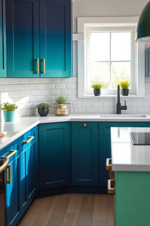 ombre cabinets for kitchens