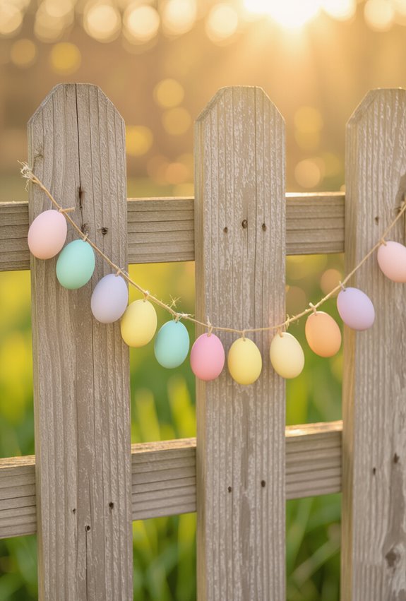 ombre hollow eggs garland