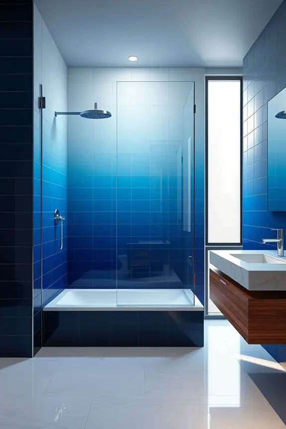 ombre tile shower transformation