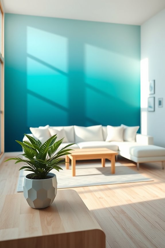 ombre wall color transformation