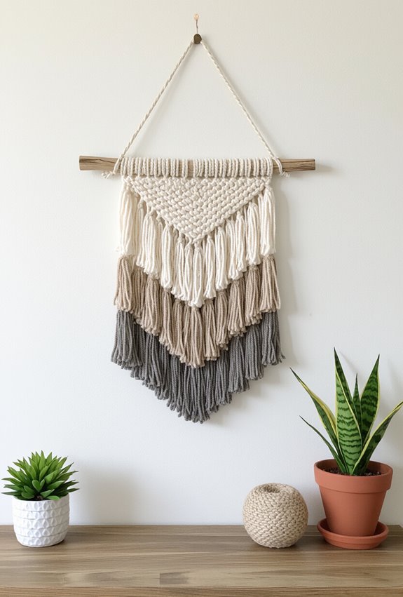 ombre yarn wall hanging
