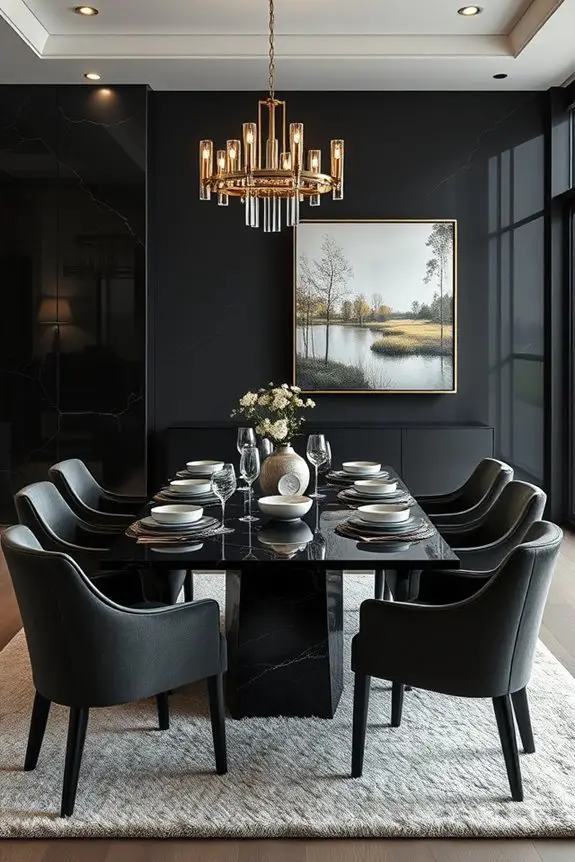 onyx accent wall elegance