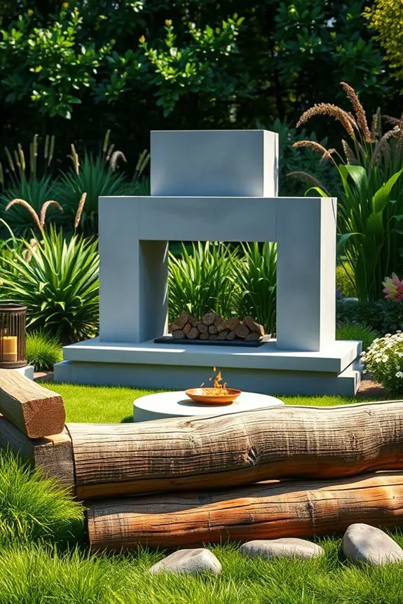 open air concrete fireplace benefits