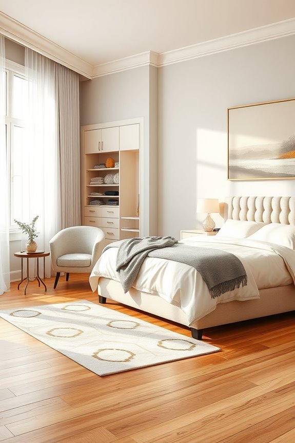 open airy bedroom design