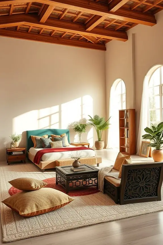 open airy harmonious bedroom design