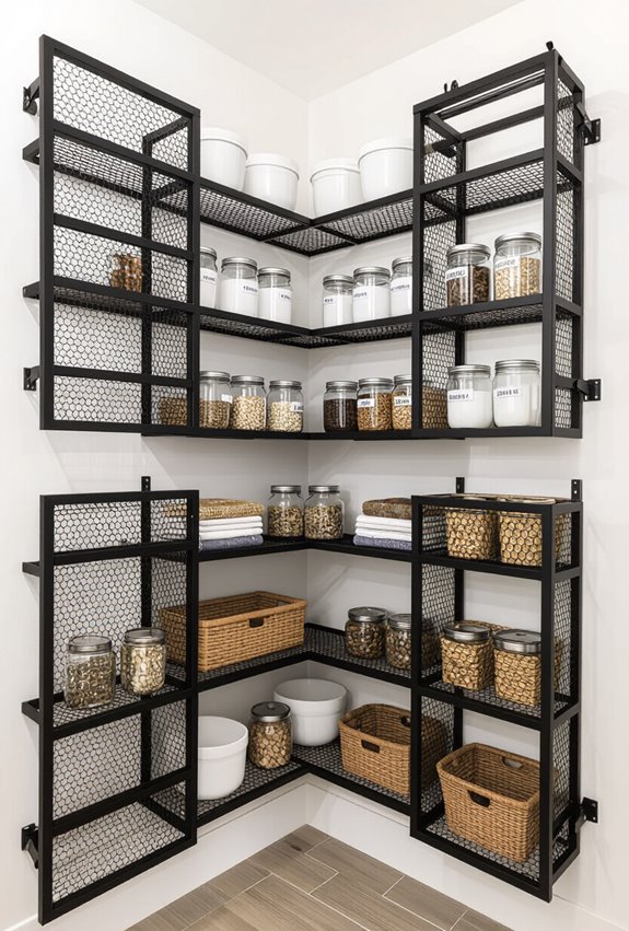 open mesh airflow metal shelving
