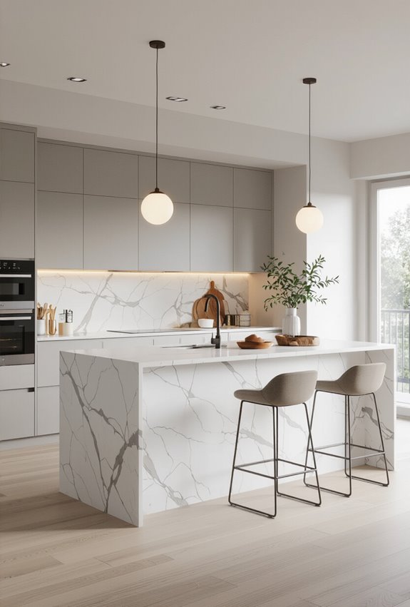 open plan breakfast bar divider