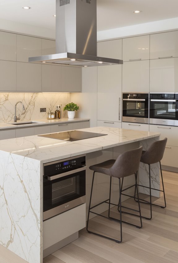 open plan luxury appliance focused