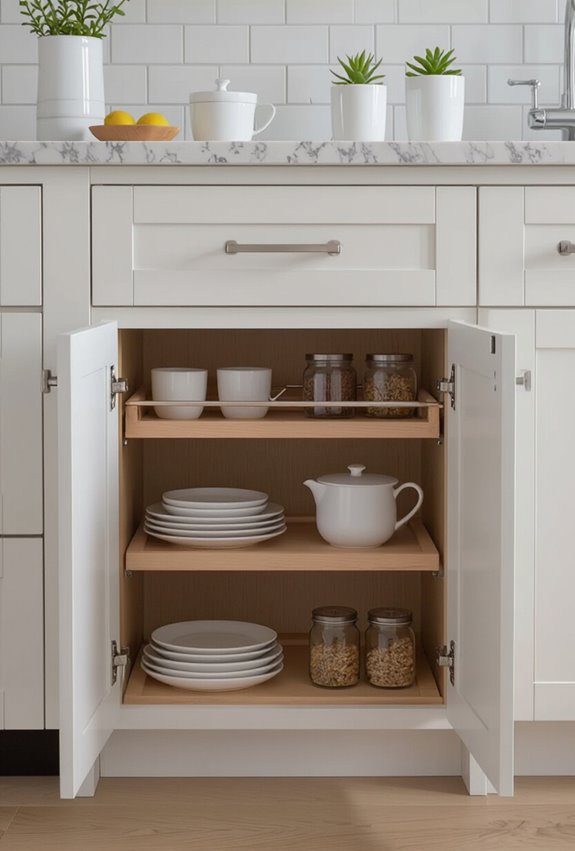 open rack under counter display