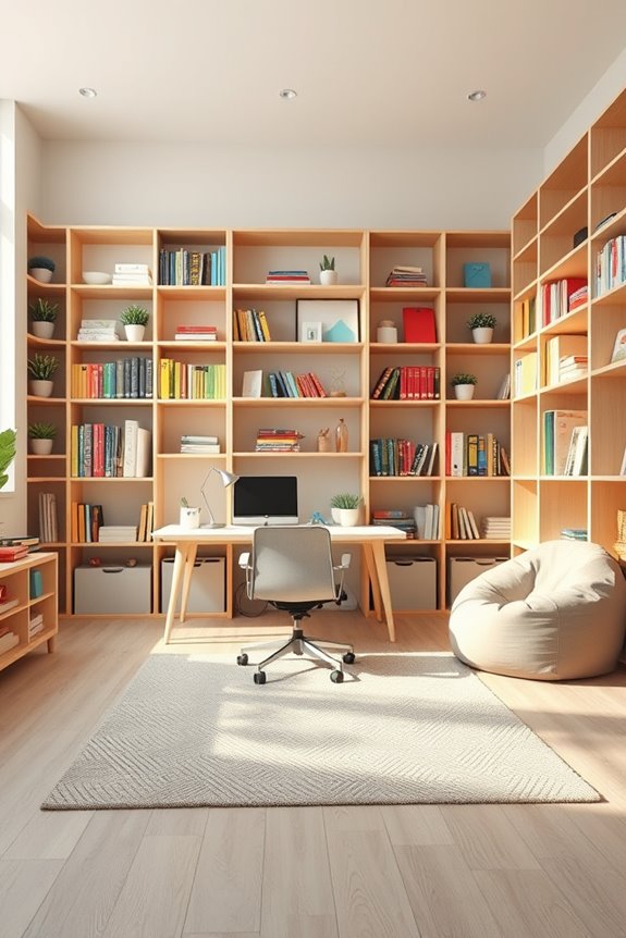 open shelving encourages independence