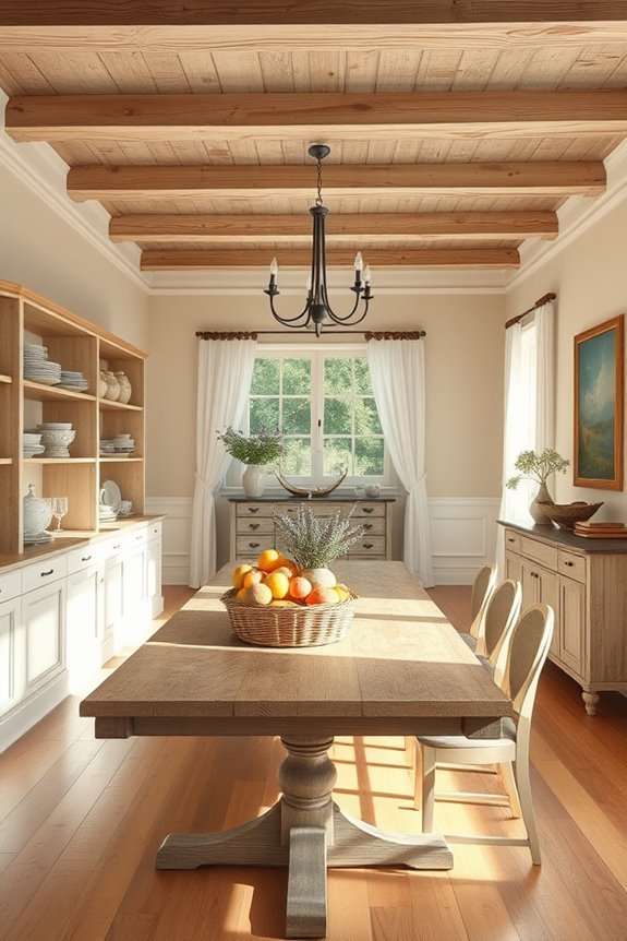 open shelving enhances aesthetics