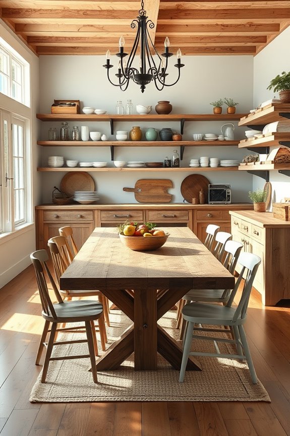 open shelving enhances charm