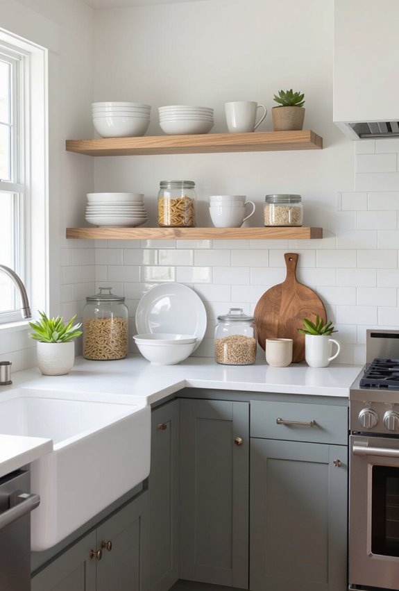 open shelving for essentials