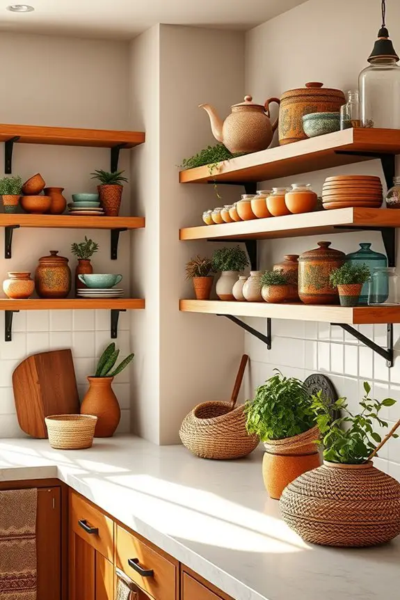 open shelving for personalization