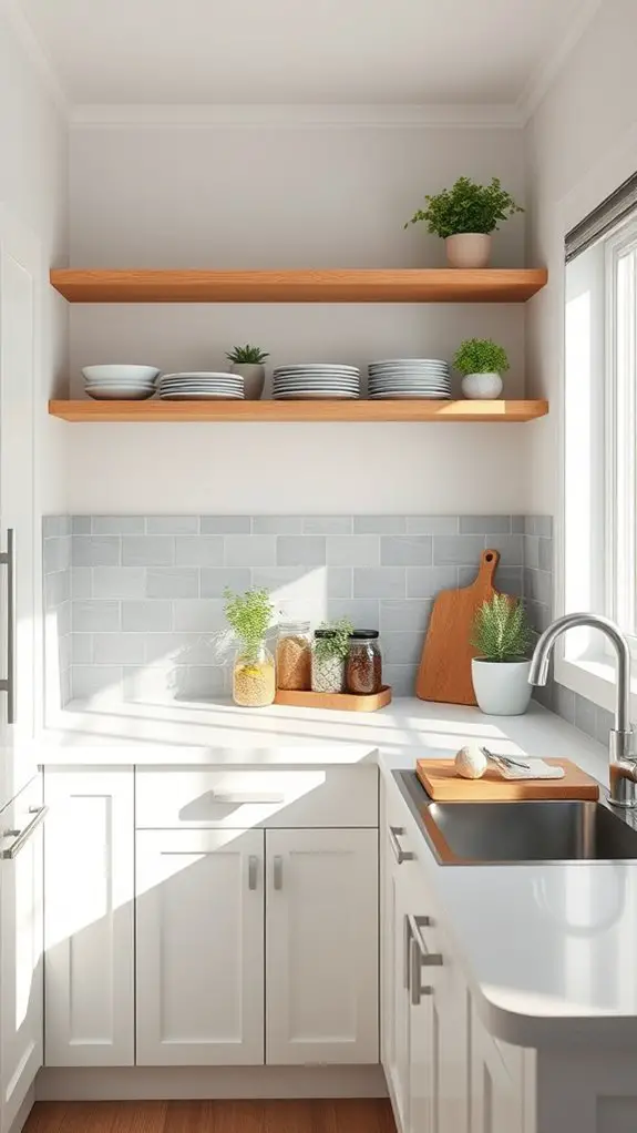 open shelving for space
