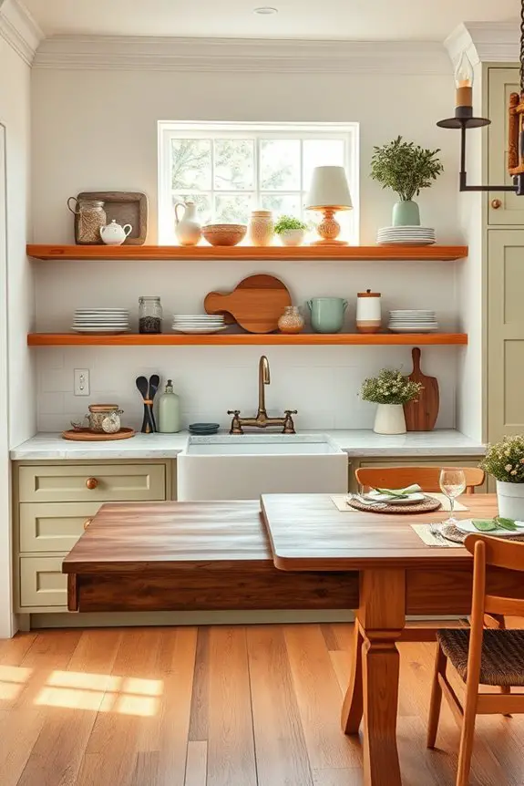 open shelving kitchen charm