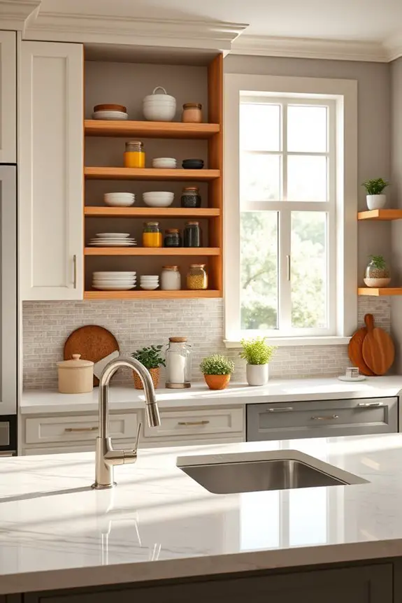 open shelving kitchen transformation