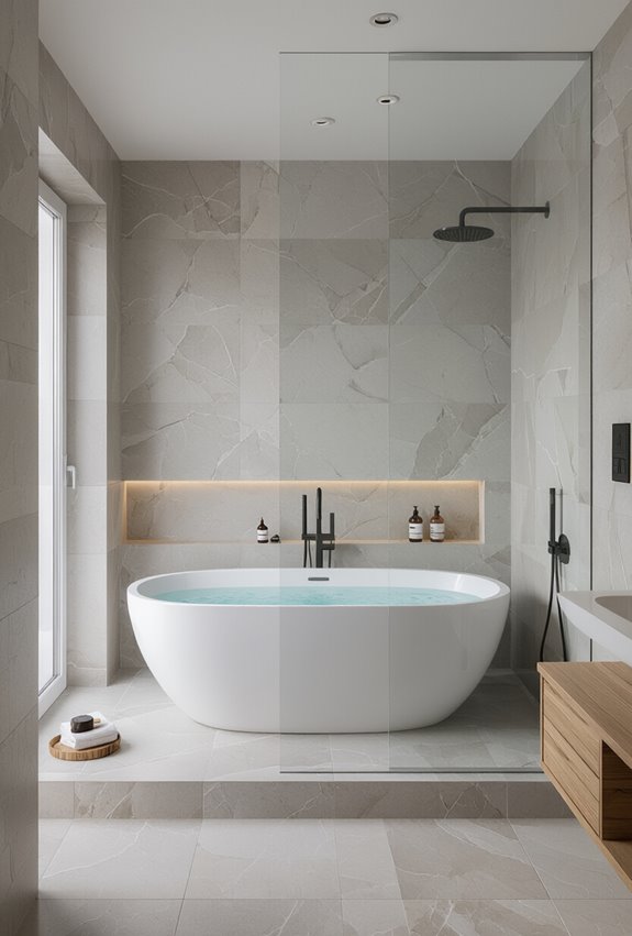 open spa like glass surrounds
