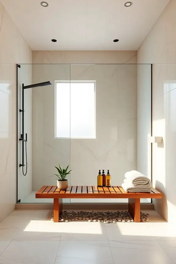 open spa like shower design