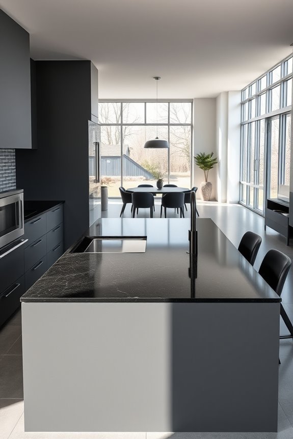 open spacious kitchen design