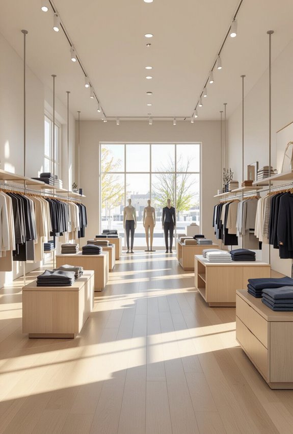 optimize aisle widths and fixtures
