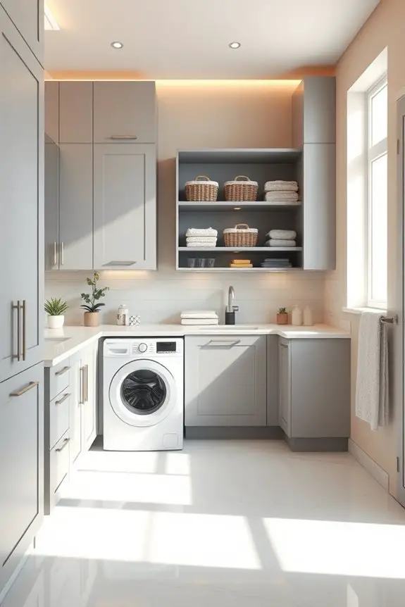 optimized bathroom laundry layout
