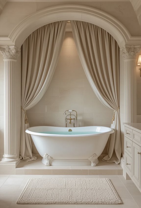opulent canopy tub alcove