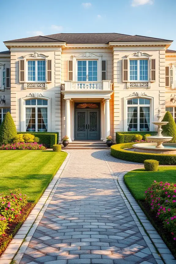 opulent entryways and balconies